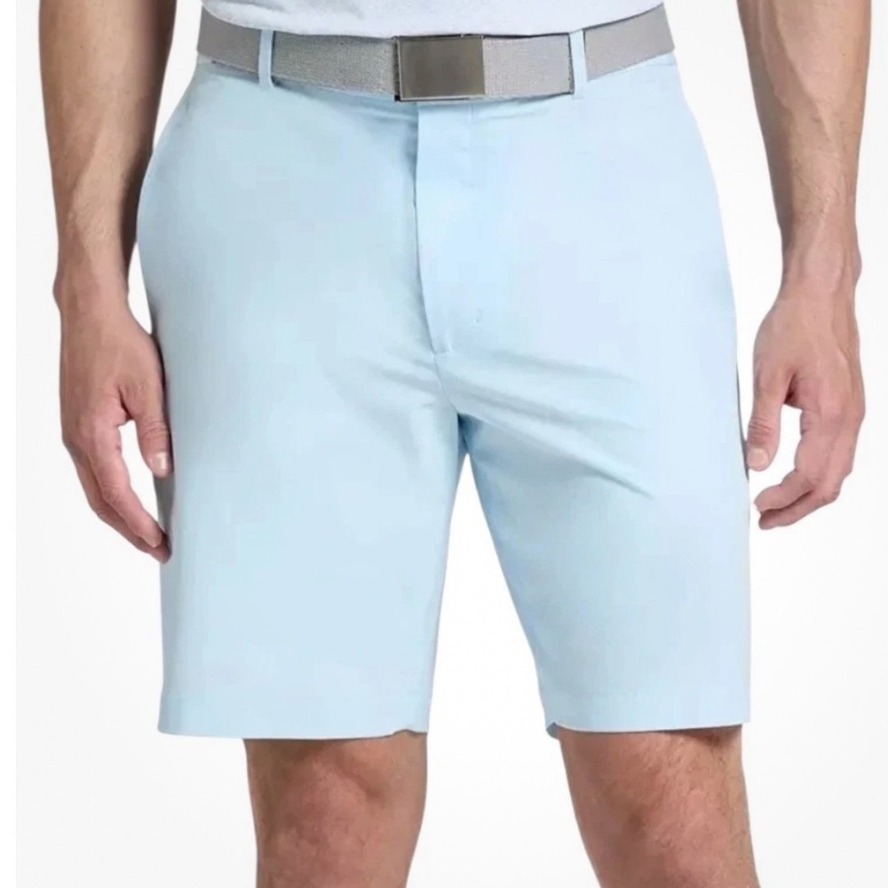 Walter Hagen Mens Clubhouse Chino Shorts Soft Blue 40 8 Inseam Stretch WH-CHMHT